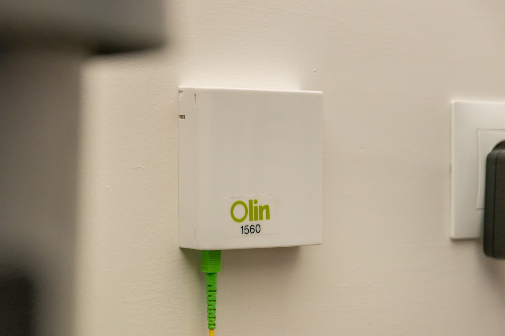 Broadband socket installed at home with Olin for high-speed internet